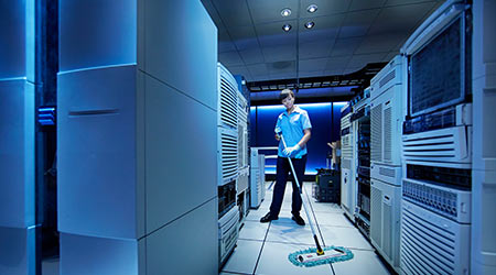 Data center server aisle in Central Ohio